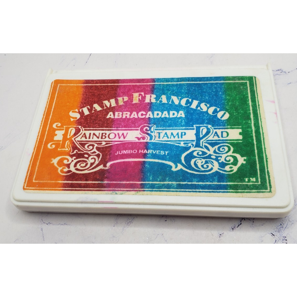 Permanent Blue Ink Pad for Stamping Vintage Abracadada Jumbo Harvest Stamp Pad